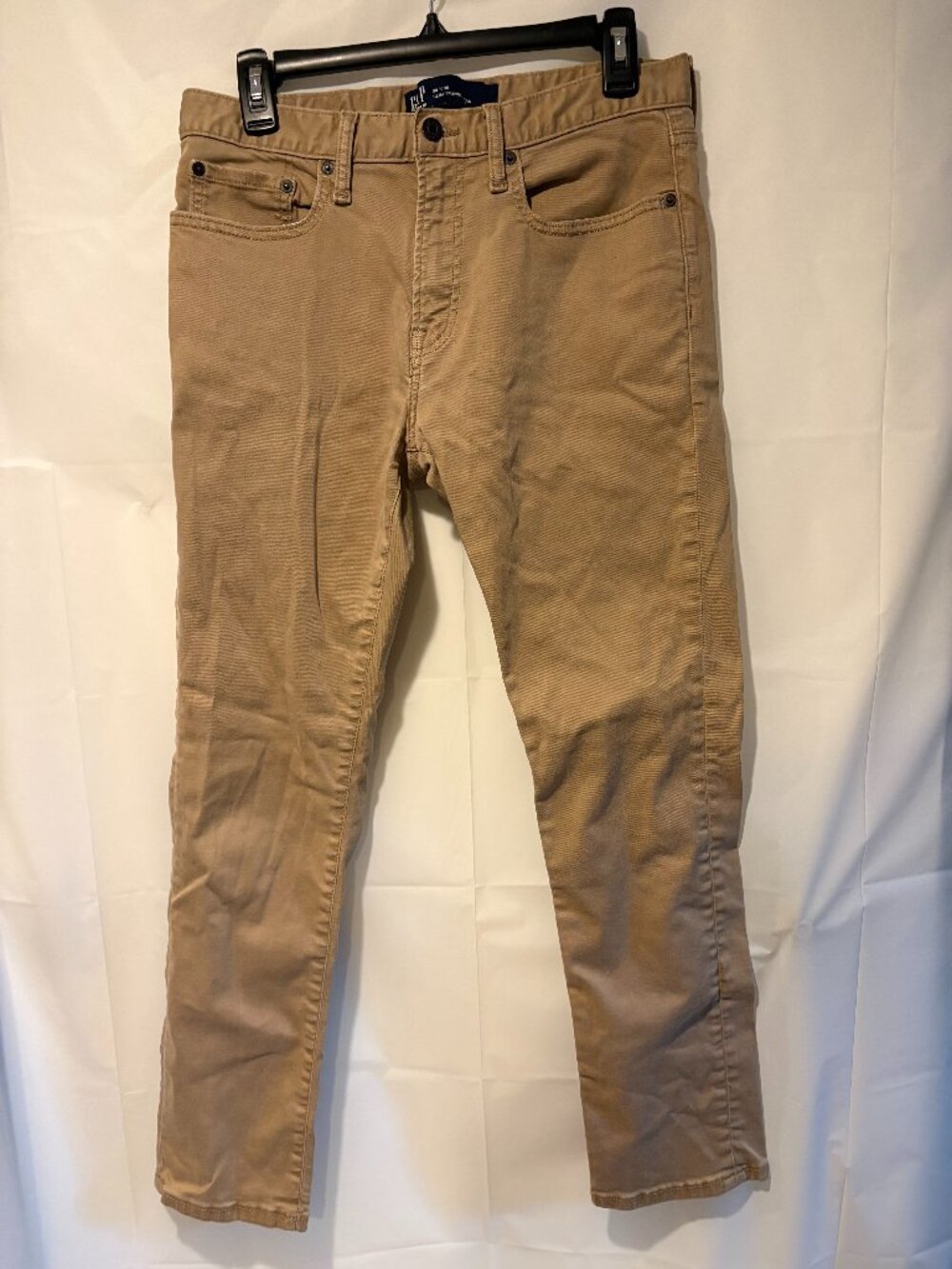 Mens Gap Size 30x30 Slim Travel Jeans Khaki Pants